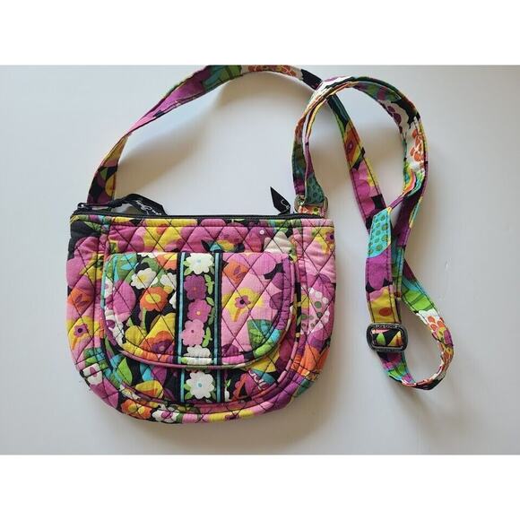 Vera Bradley‎ Va Va Bloom Lizzy Crossbody Bag Bright Floral Adjustable - Picture 1 of 5